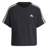 Adidas Essentials 3-Streifen Single Jersey Crop-Top